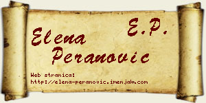 Elena Peranović vizit kartica